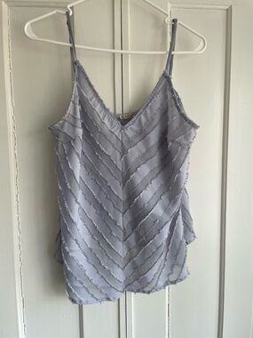 Free People Intimately Icy Blue Lavender Chevron-Textured Top Camisole sz Large